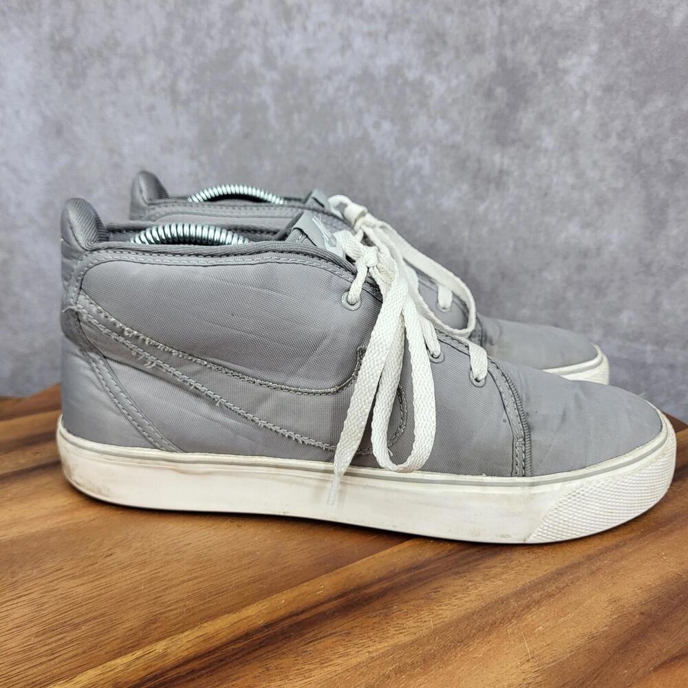 Nike Toki ND Sneakers Mens 8 Gray Leather Mid Top Casual Shoes 385444-013